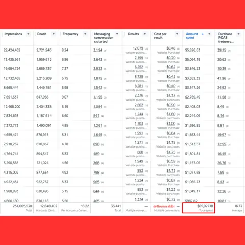 Meta Ads result screenshot