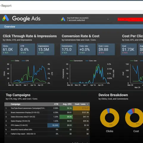 Web Analytics & Reporting result screenshot