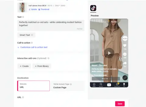 TikTok Ads result screenshot
