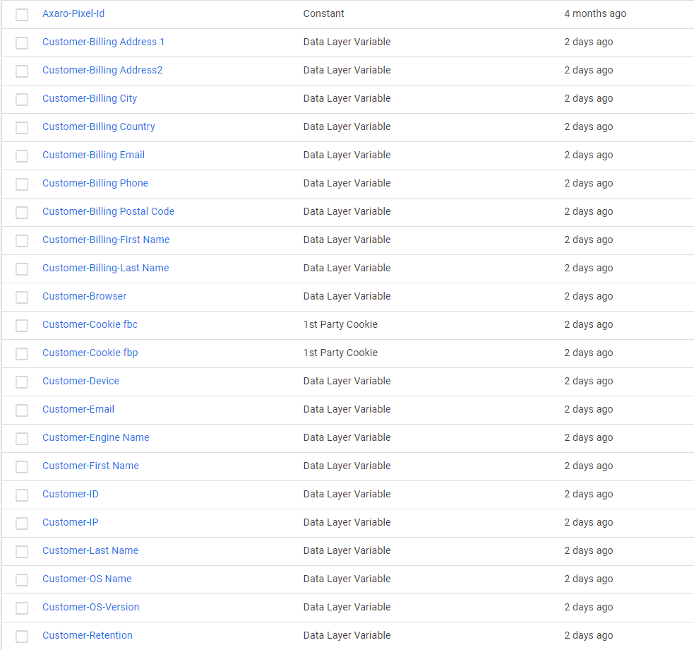 Conversion API Data layer